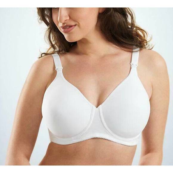 NEW LEADING LADY molded stretch pad nursing bra in white - Picture 2 of 3